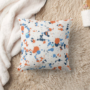 Cool Colourful Paint Splatter Cushion