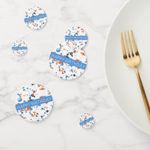 Cool Colourful Paint Splatter Happy Birthday Confetti