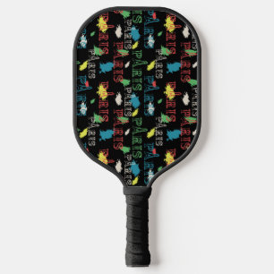 Cool & Colourful Paris France Paint Blotch Pickleball Paddle