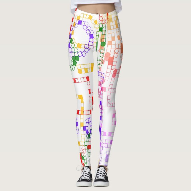 Cool Colourful Patterned Leggings (Front)