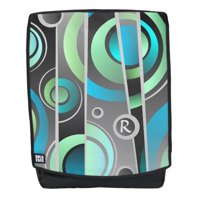 Cool Colourful Pop Art Geometric Pattern Backpack (Front)