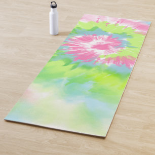Cool Colourful Rainbow Tie Dye Yoga Mat