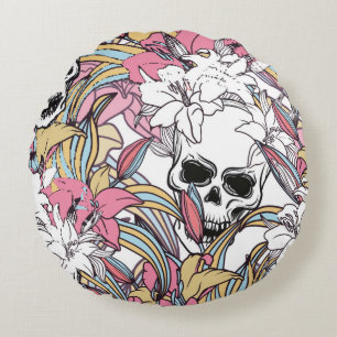 Cool colourful seamless Vintage pattern background Round Cushion
