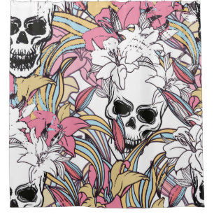 Cool colourful seamless Vintage pattern background Shower Curtain