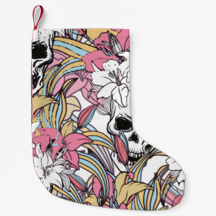 Cool colourful seamless Vintage pattern background Small Christmas Stocking