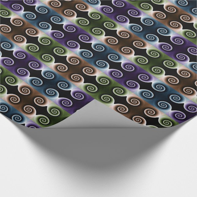 COOL Colourful Spiral Abstract Pattern Wrapping Paper (Corner)