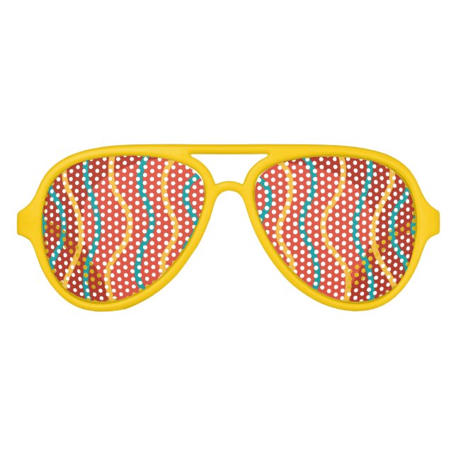 Cool Colourful Stripes  Aviator Sunglasses (Front)