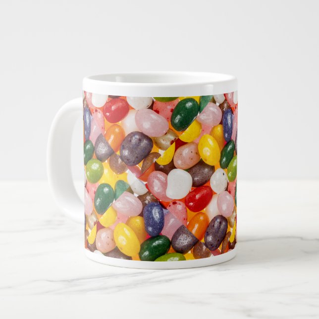 Cool colourful sweet Easter Jelly Beans Candy Large Coffee Mug (Front Left)