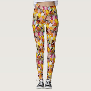 Cool colourful sweet Easter Jelly Beans Candy Leggings