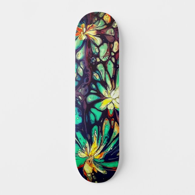 Cool Colourful Urban Street Art Inspired  Skateboard (Front)
