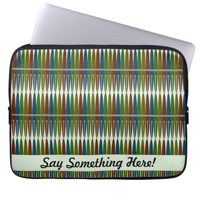 Cool Colourful Writing Pens Design Art Laptop Sleeve (Front)