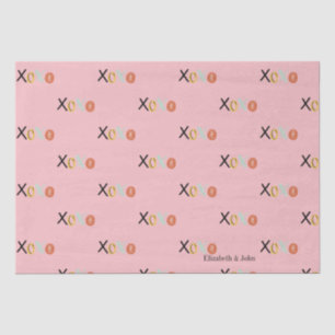 Cool Colourful "XOXO" Hearts Valentine's Day   Tissue Paper