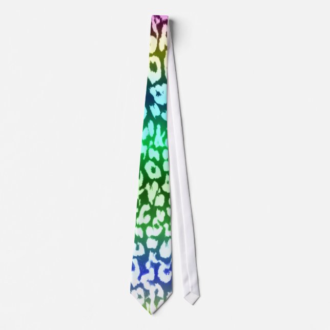 Cool Colours Leopard Print Skin Tie (Front)