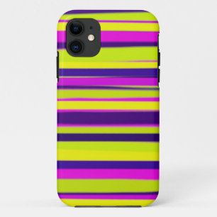 Cool colours modern stripes graphic art iPhone 11 case