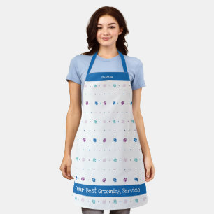 Cool Colours Paw Print Animal Worker Apron