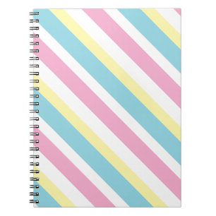 Cool Colours Stripes Pattern Notebook