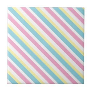 Cool Colours Stripes Pattern Tile