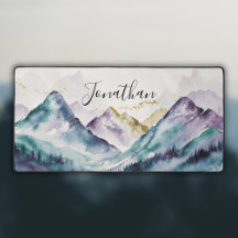 Cool Colours Watercolor Mountains Landscape