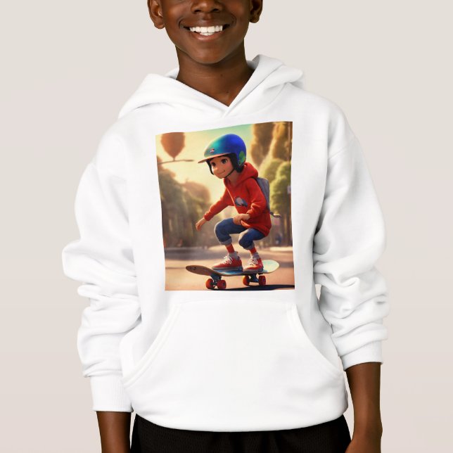 Cool & Comfy Kid Hoodies – Skate in Style (Front)
