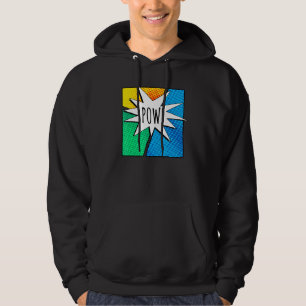 Cool Comic Book Colourful Pow Short Sleeve Hoodie