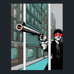 Cool Comic book pop art style optical illusion 3d Poster<br><div class="desc">Grab this cool 3d optical illusion poster if you love retro, comic books, movies and, pop art style. It has a 3d effect to be more awesome. It’s the best gift for a nerdy girlfriend a boyfriend or a friend who loves comic books, superheroes or super villains. This is my...</div>