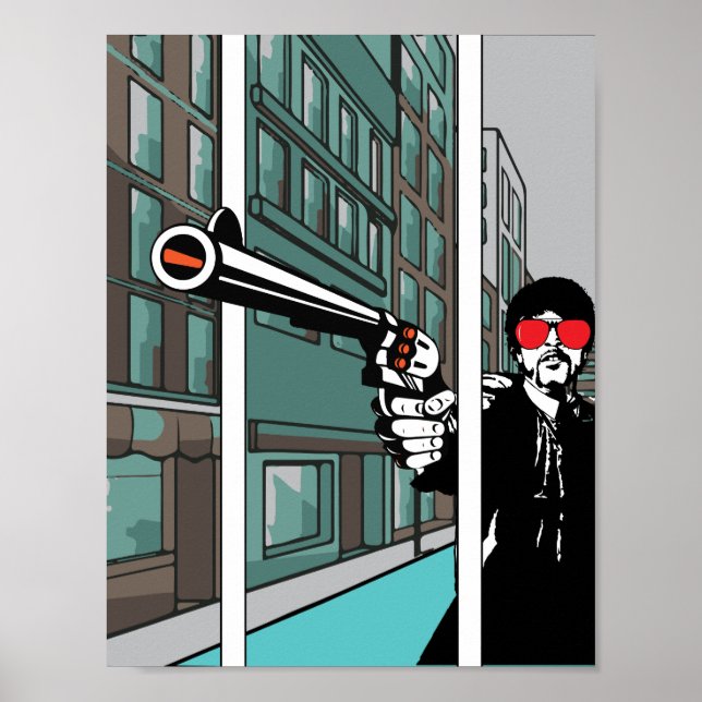 Cool Comic book pop art style optical illusion 3d Poster (Front)