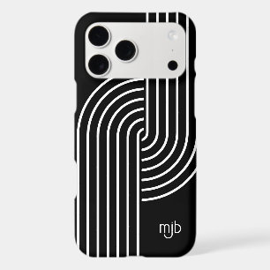Cool Concentric Arch Retro Modern with Monogram
