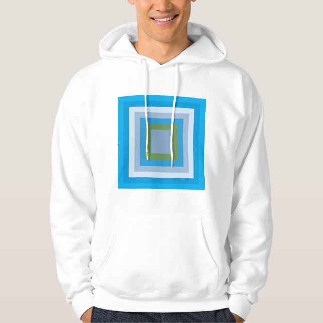 "Cool Concentric" Minimalist Geometric Hoodie (Front)
