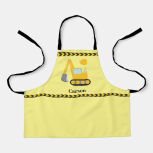 Cool Construction Excavator Custom Kids Apron