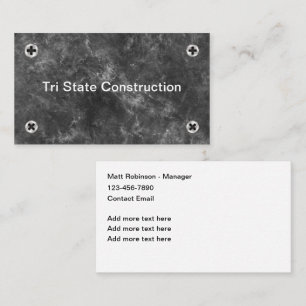 Cool Construction Fasteners Business Cards