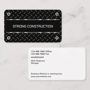 Cool Construction Masculine Business Cards