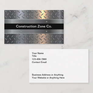 Cool Construction Metallic Tone Business Cards