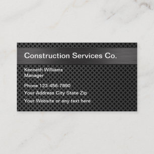 Cool Construction Modern Business Card