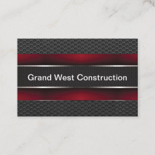 Cool Construction Services Modern Business Cards