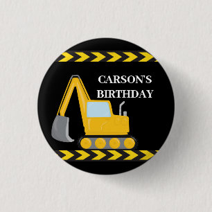 Cool Construction Vehicle Custom Kids Birthday 3 Cm Round Badge