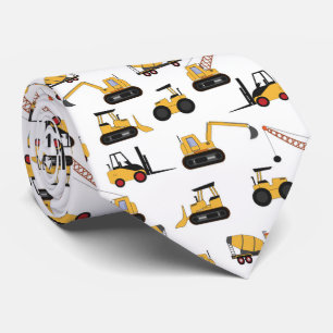 cool construction workers tiled pattern tie