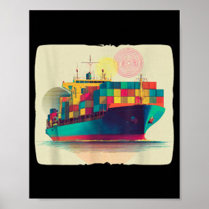 Cool Container Ship Costume for Logistics and Poster