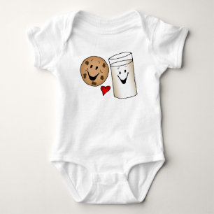 Cool Cookies and Milk Friends Cartoon Baby Bodysuit