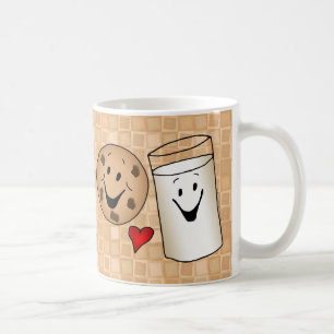 Cool Cookies and Milk Friends Cartoon Coffee Mug