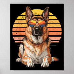 Cool Cool German Shepherd Mom Dad Gift Vintage Dog Poster