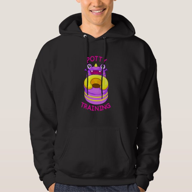 Cool Cool Potty Training Monster Graphic Cool Desi Hoodie (Front)