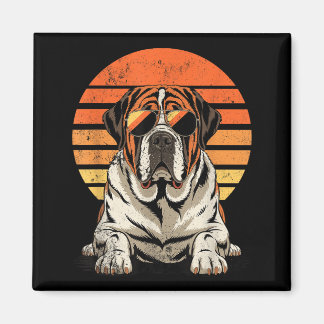 Cool cool saint bernard mom dad gift vintage dog magnet