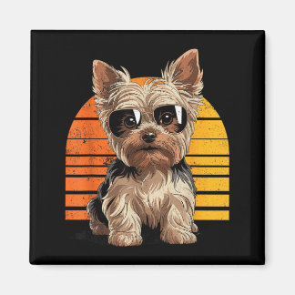 Cool cool yorkie mom dad gift vintage dog owners  magnet
