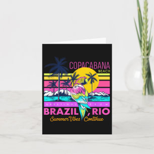 Cool Copacabana Beach Brazil Rio Summer Vibes Grap Card