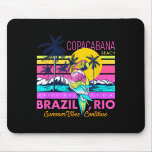 Cool Copacabana Beach Brazil Rio Summer Vibes Grap Mouse Mat