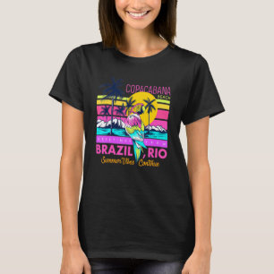 Cool Copacabana Beach Brazil Rio Summer Vibes Grap T-Shirt