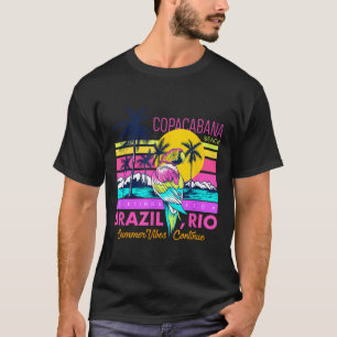 Cool Copacabana Beach Brazil Rio Summer Vibes Grap T-Shirt