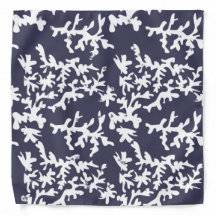 Cool Coral Reef Blue White Aquatic