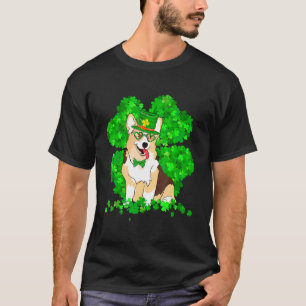 Cool Corgi Dog Irish Saint St Patrick Day T-Shirt