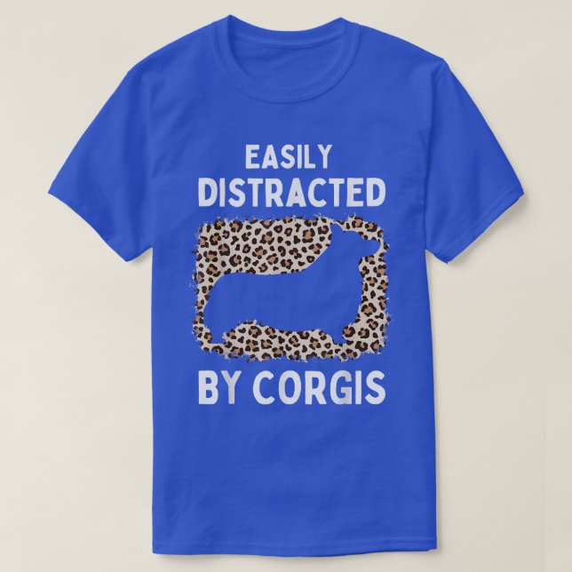 Cool corgi lovers dog design leopard girls c T-Shirt (Design Front)